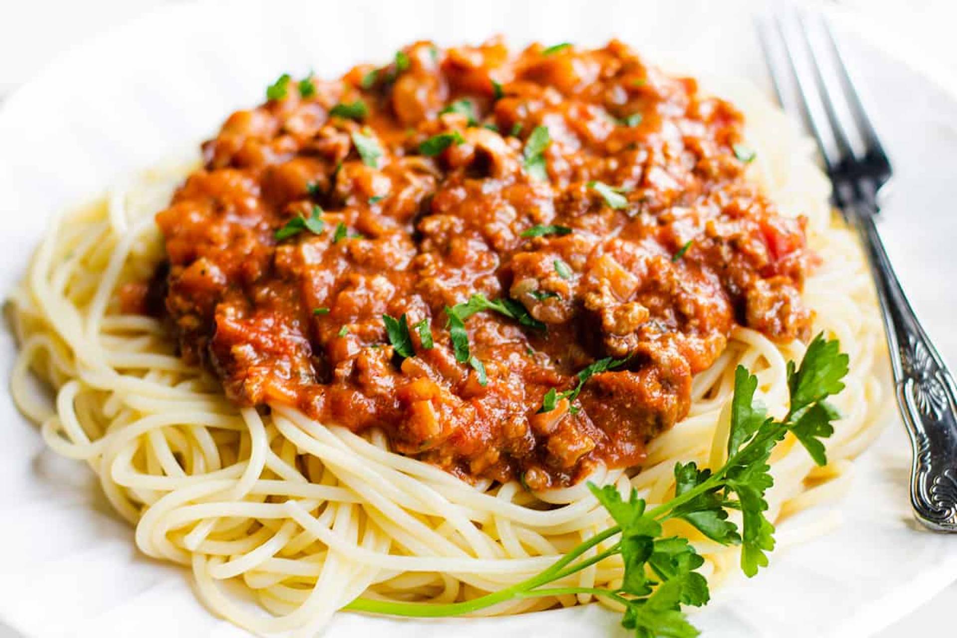 GLUTEN FREE- Turkey Bolognese and Spaghetti