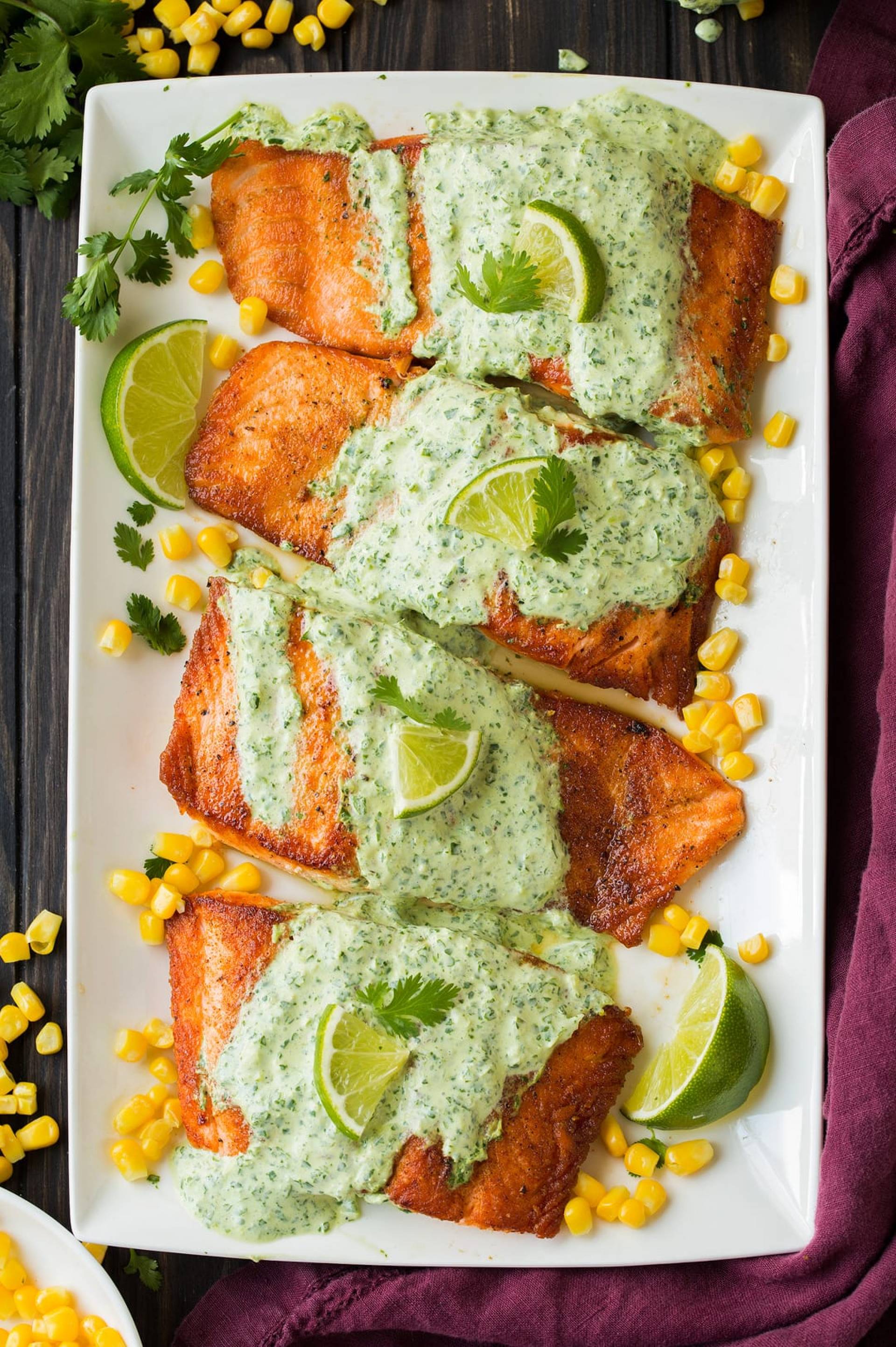 LOW CARB- Cilantro-Lime Roasted Salmon