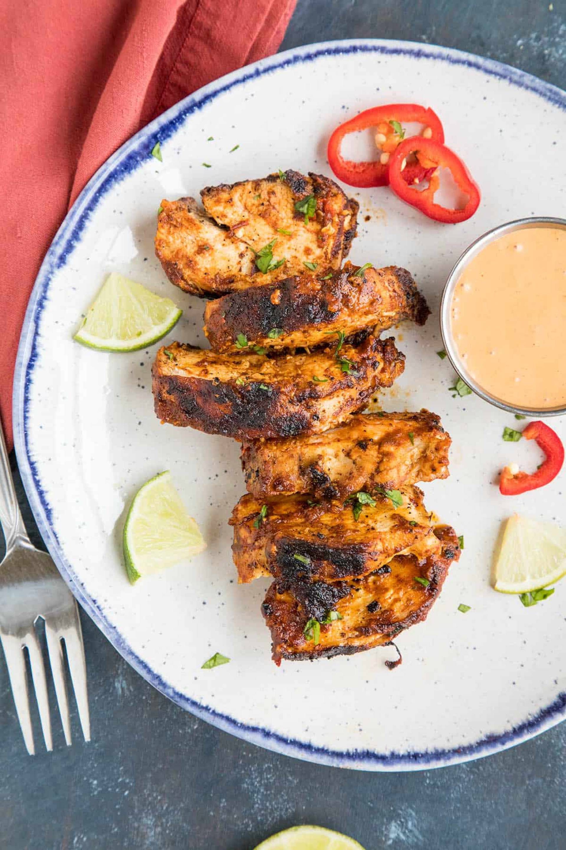 Cilantro-Lime Chicken with Chipotle Yogurt Sauce