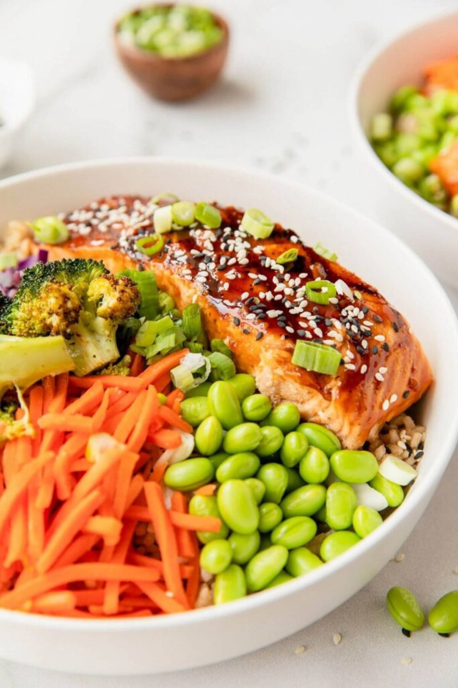 LOW CARB- Teriyaki Salmon Bowl