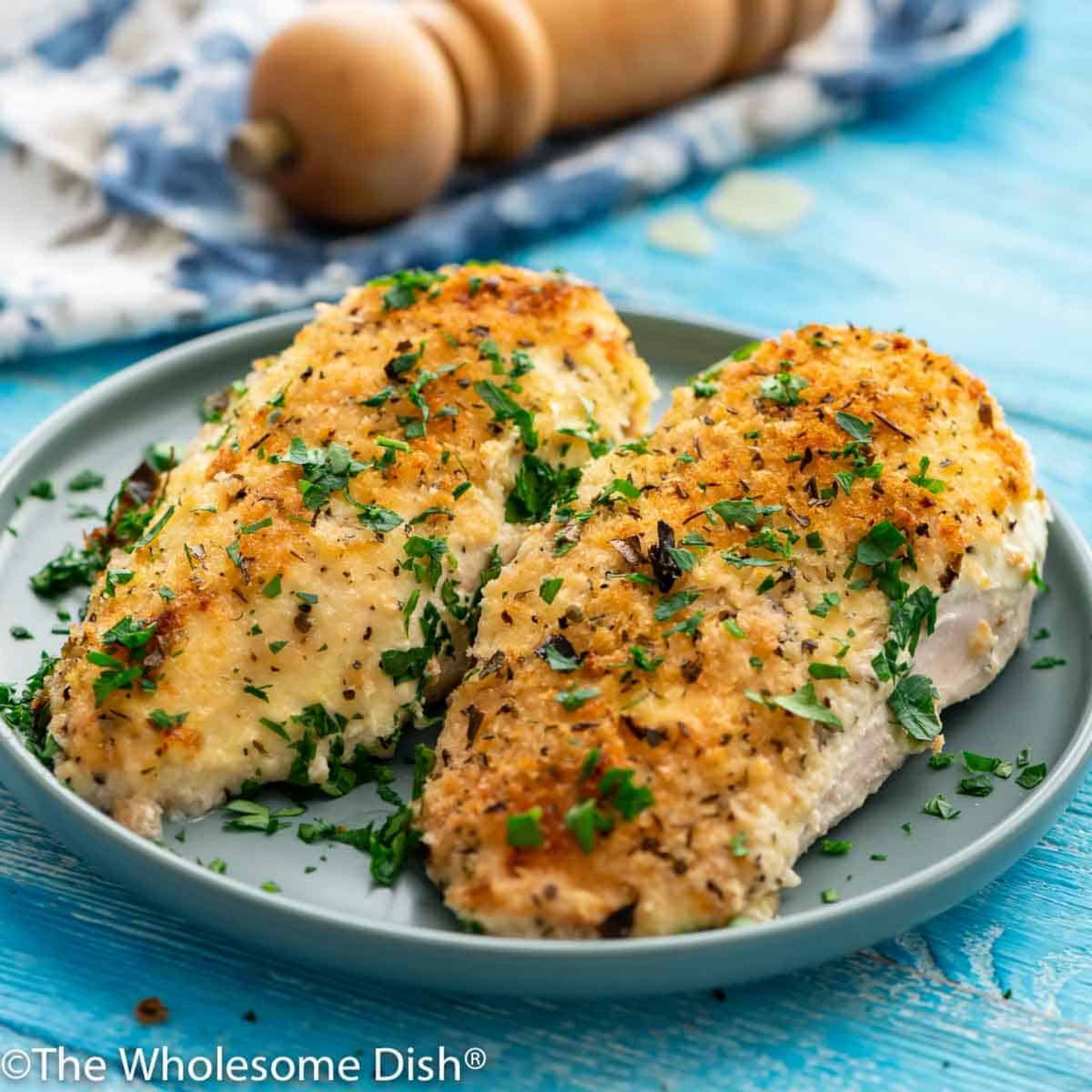 LOW CARB-Garlic Parm Crusted Chicken