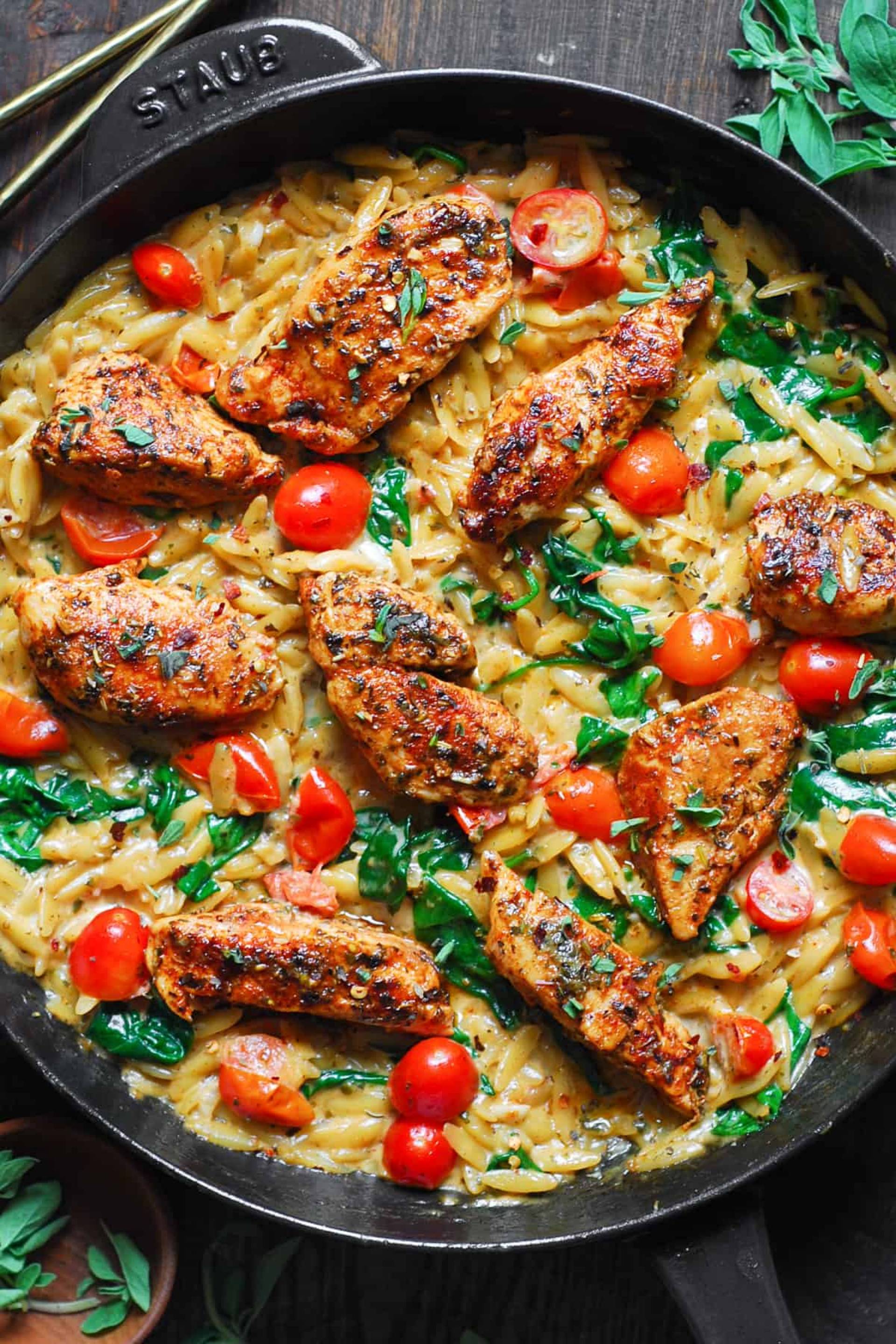 Italian Grilled Chicken and Orzo Pasta