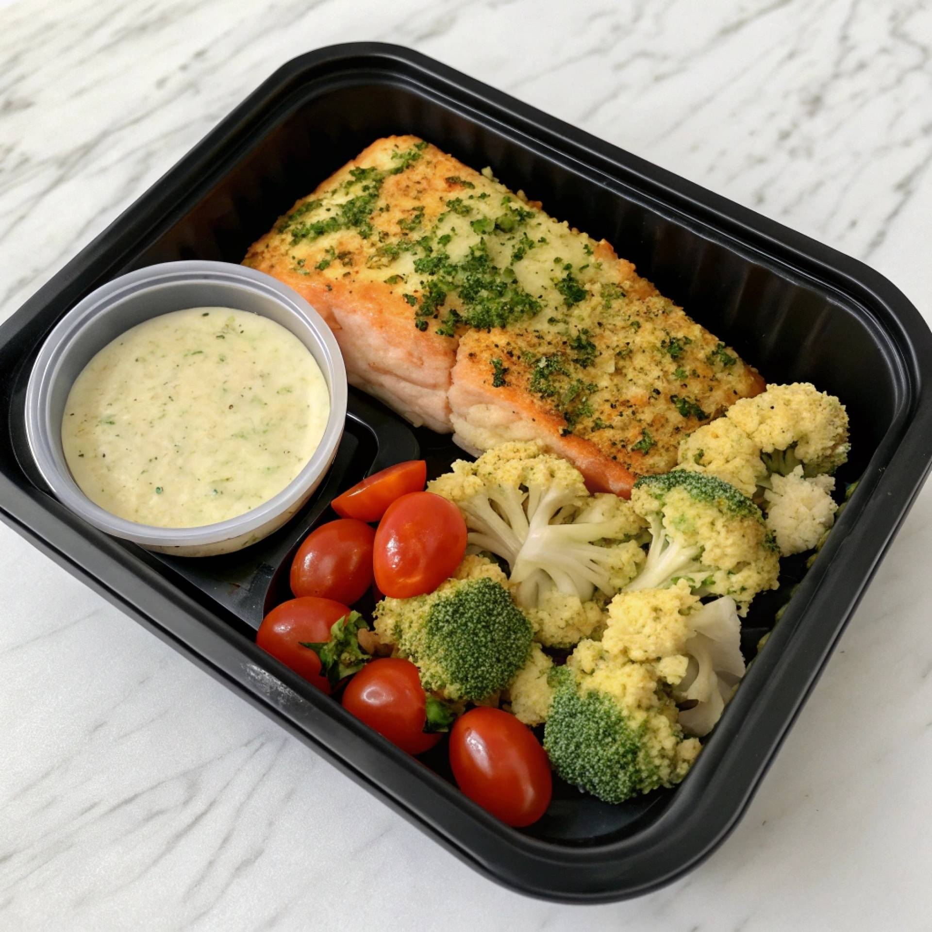 Parmesan- Herb Crusted Salmon- LOW CARB